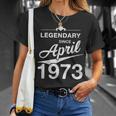 50 Geburtstag 50 Jahre Alt Legendär Seit April 1973 V4 T-Shirt Geschenke für Sie