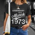50 Geburtstag 50 Jahre Alt Legendär Seit März 1973 V3 T-Shirt Geschenke für Sie