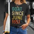65 Geburtstag 65 Jahre Alte Ziege Seit Juni 1957 T-Shirt Geschenke für Sie