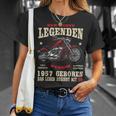 66. Geburtstag Biker T-Shirt für Herren, Motorrad Chopper 1957 Design Geschenke für Sie