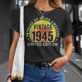 78 Jahre Vintage 1945 T-Shirt, Retro Geschenk zum 78. Geburtstag Geschenke für Sie