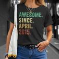 8 Year Old Gifts 8Th Birthday Boys Awesome Since April 2015 Unisex T-Shirt Gifts for Her