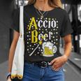 Accio Beer Wizard Wand Funny St Patricks Day Unisex T-Shirt Gifts for Her