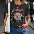 Akita Inu Dog Merry Woofmas Ugly Christmas Sweater Meaningful Gift Unisex T-Shirt Gifts for Her