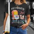 All I Need Is Love And A Cat Unisex T-Shirt Gifts for Her