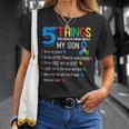 Autistic Son Autism Awareness Support For Mom Dad Parents Unisex T-Shirt Gifts for Her
