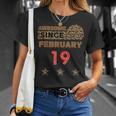 Awesome Since Februar 19 Leopardenmuster Vintage-Geburtstag T-Shirt Geschenke für Sie