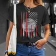 Baseball Usa Flag American Flag Vintage For Dad Fathers Day Unisex T-Shirt Gifts for Her