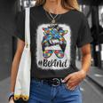 Be Kind Autism Awareness Girl Women Messy Bun Hair Gifts Unisex T-Shirt Gifts for Her
