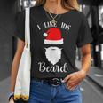 I Like His Beard I Like Her Butt Matching Couples Christmas T-shirt Gifts for Her