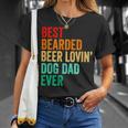 Best Bearded Beer Lovin’ Dog Dad Ever Vintage Unisex T-Shirt Gifts for Her
