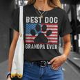 Best Dog Grandpa Ever 4Th Of July American Flag Patriotic Gift For Mens Unisex T-Shirt Gifts for Her