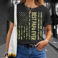 Best Papa Ever Us American Flag Funny Grandpa Fathers Day Gift For Mens Unisex T-Shirt Gifts for Her
