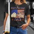 Best Pug Dad Ever Funny Pug Lover American Flag 4Th Of July Bbmxyg Unisex T-Shirt Gifts for Her