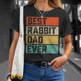 Best Rabbit Dad Ever Rabbits Men Father Vintage T-Shirt Gifts for Her