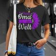 Beste Oma Der Welt Zum Muttertag Lila Blume T-Shirt Geschenke für Sie
