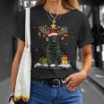 Black Lab Dog Christmas Reindeer Christmas Lights T-shirt Gifts for Her