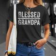 Blessed Grandpa Dad Granddad Fathers Day Vintage T-Shirt Gifts for Her