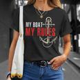 For Boat Captain My Boat My Rules T-Shirt Gifts for Her