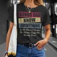 Bonus Dad Knows Everything If He Doesnt Know Fathers Day T-shirt Gifts for Her