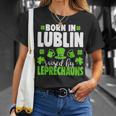 Born In Lublin Raised By Leprechauns T-Shirt Gifts for Her