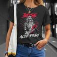 Böse Alte Frau Oma Rockerin Spruch T-Shirt Geschenke für Sie