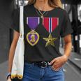 Bronze Star And Purple Heart Medal Military Personnel Award Unisex T-Shirt Gifts for Her