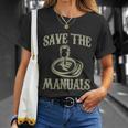 Car Lover Save The Manuals Stick Shift V2 Unisex T-Shirt Gifts for Her