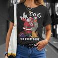 Cats For Everybody Weihnachtskatze Lustiges Weihnachtsmann T-Shirt Geschenke für Sie