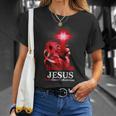 Christian Lion Cross Religious Saying Blood Cancer Awareness V2 T-Shirt Gifts for Her