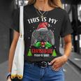 This Is My Christmas Pajama Santa Hat Gamer Video Game T-shirt Gifts for Her