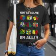 Competitive Puzzle Cube Gotta Solve Em All Speed Cubing Unisex T-Shirt Gifts for Her