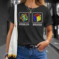 Competitive Puzzles Cube Problem Retro Solved Speed Cubing T-Shirt Gifts for Her
