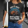 Cool Tractor For Boys Kids Toddler Farmtruck Farmer Driver Unisex T-Shirt Gifts for Her
