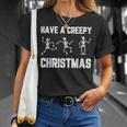 Creepy Christmas Skeleton Costume Snow Xmas T-shirt Gifts for Her
