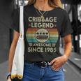 Cribbage Legend 37 Jahre Alt Fantastisch Seit 1985 Cribbage T-Shirt Geschenke für Sie