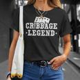 Cribbage Legend Kartenspiel Spieler T-Shirt Geschenke für Sie