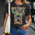 Cute 8Th Birthday Gift 8 Years Old Block Building Boys Kids Unisex T-Shirt Gifts for Her