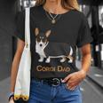 Cute Black Tricolor Pembroke Corgi Dad Dog Lovers Tshirt V2 Unisex T-Shirt Gifts for Her