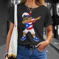Dabbing Boy Puerto Rican Puerto Rico Flag Kids Dab Dance Unisex T-Shirt Gifts for Her
