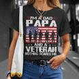 Im A Dad Papa And Veteran Fathers Day Veteran Idea T-Shirt Gifts for Her