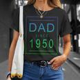 Dad Since 1950 50 Aesthetic Promoted To Daddy Father Bbjypzb Unisex T-Shirt Gifts for Her