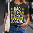 Dad The Myth The Pickleball Legend Funny Pickleball Unisex T-Shirt Gifts for Her