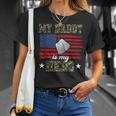 My Daddy Is My Hero Military Dad American Flag Army Proud Ar T-Shirt Gifts for Her