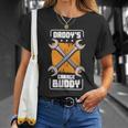 Daddys Garage Buddy Dad Mechanic Car Technician Gift Unisex T-Shirt Gifts for Her