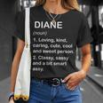 Diane Definition Personalized Custom Name Loving Kind Unisex T-Shirt Gifts for Her