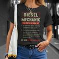 Diesel Mechanic Funny Sayings Car Diesel For Dad Auto Garage Gift For Mens Unisex T-Shirt Gifts for Her