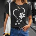Dog Paw Heart Baby Dogs - Dog Paws Hearts Dog Paw Print Unisex T-Shirt Gifts for Her