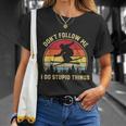 Dont Follow Me I Do Stupid Things Funny Gift For Retro Vintage Skiing Gift Unisex T-Shirt Gifts for Her