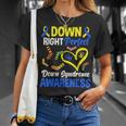 Down Right Perfect T21 World Down Syndrome Day Awareness Unisex T-Shirt Gifts for Her